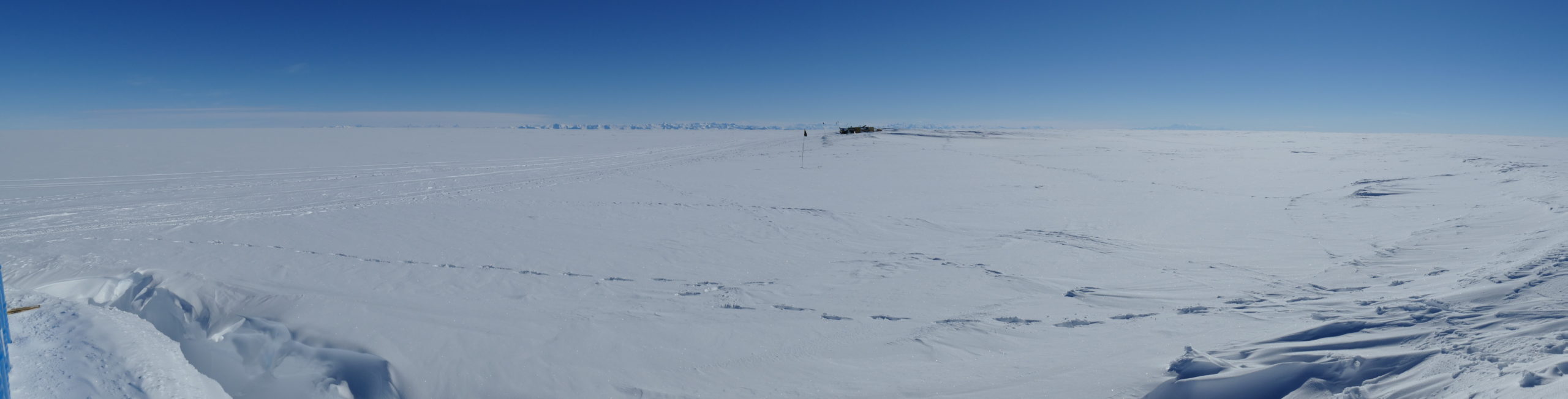 A snow covered slope.