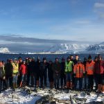 New Rothera Wharf with Construction Team and BAS colleagues overlooking the RRS James Clark Ross