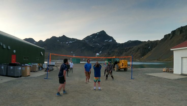 Volleyball playing at King Edward Point