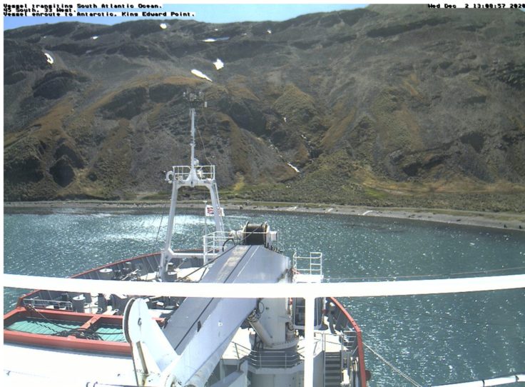 RRS James Clark Ross arrives at King Edward Point