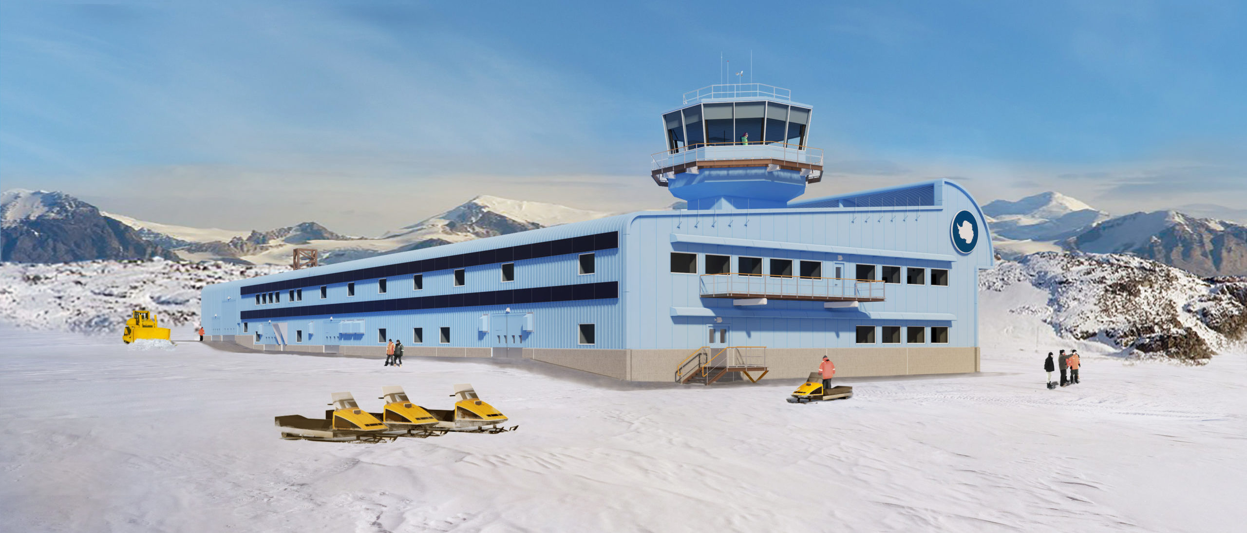 Visualisation of the new Discovery Building at Rothera Research Station