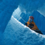 Field training close to Rothera Research Station. People in an ice cave.