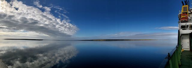 A view of a body of water at Mare Harbour, Falklands