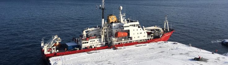 James Clark Ross moored at new Rothera Wharf