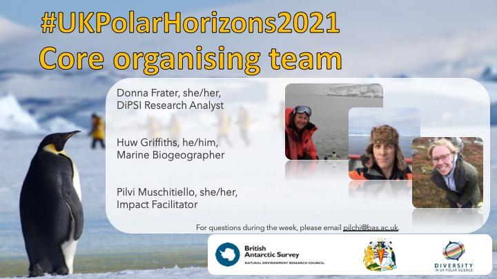 A poster with photos of the Polar Horizons Core organising team