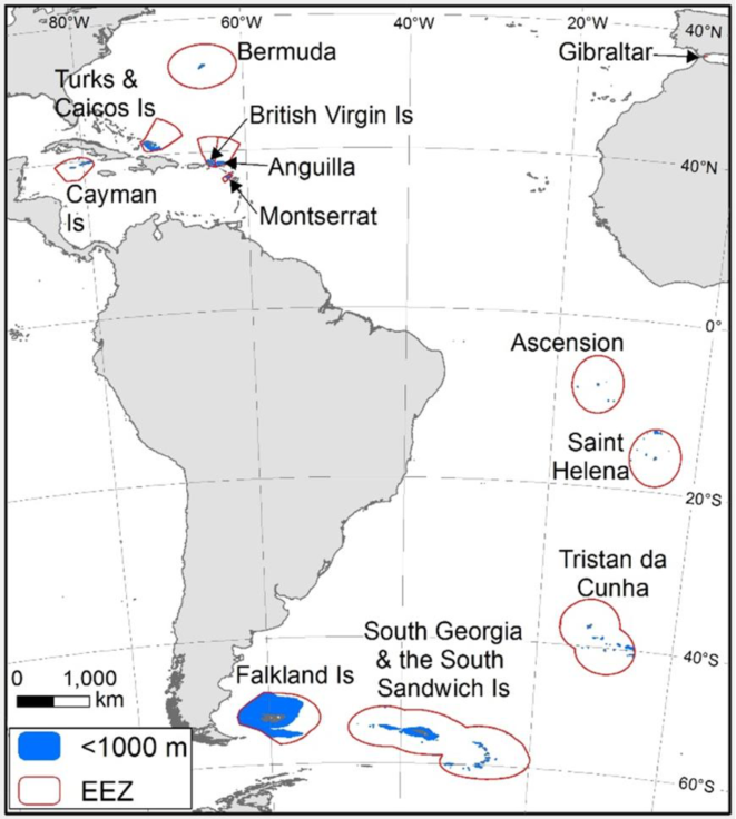 Map of Antarctic and South America