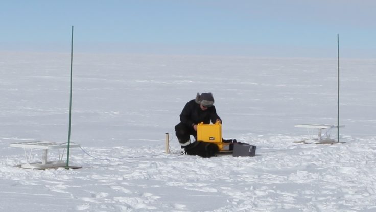 A person that is standing in the snow