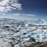 A view of a snow covered mountain