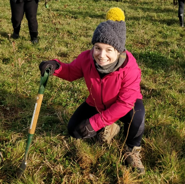 Photo of Natalia Ford at a tree planting event