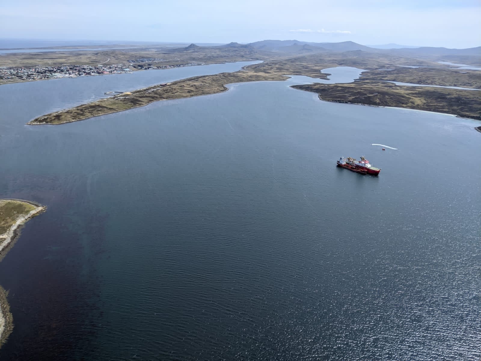 RRS Sir David Attenborough polar research ship in a body of water