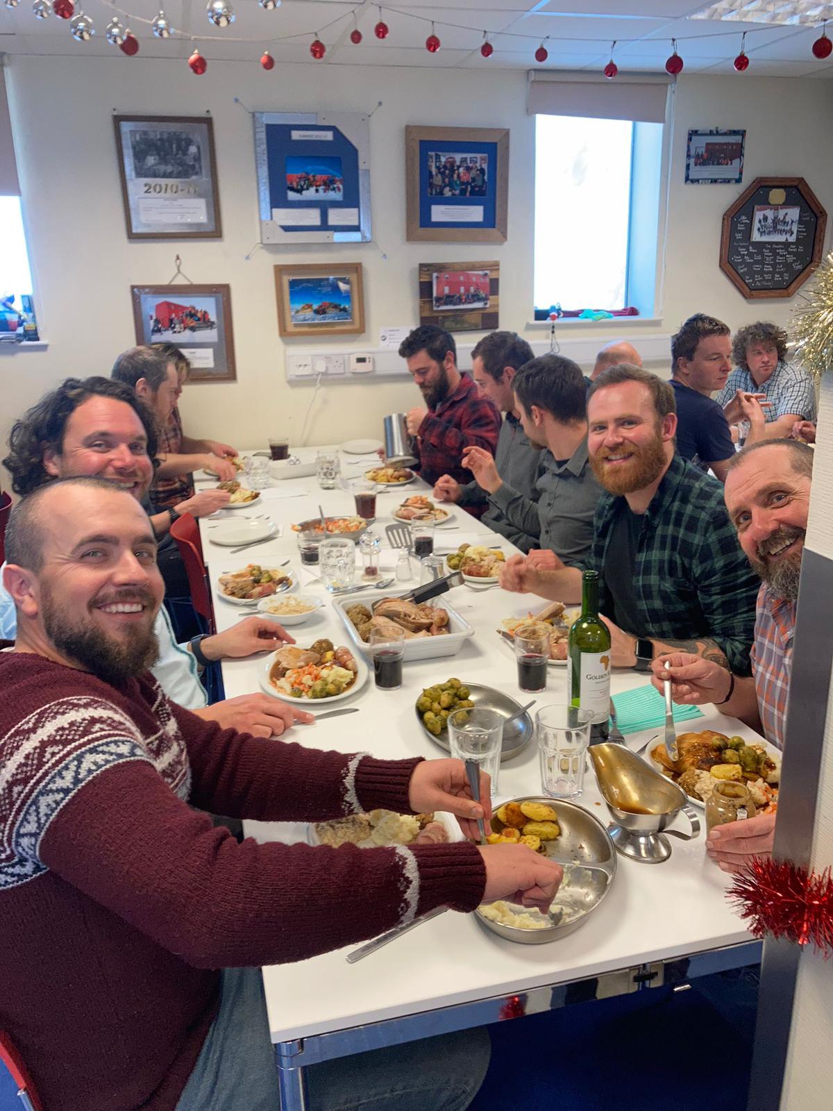 Halley Station Staff Celebrating Christmas