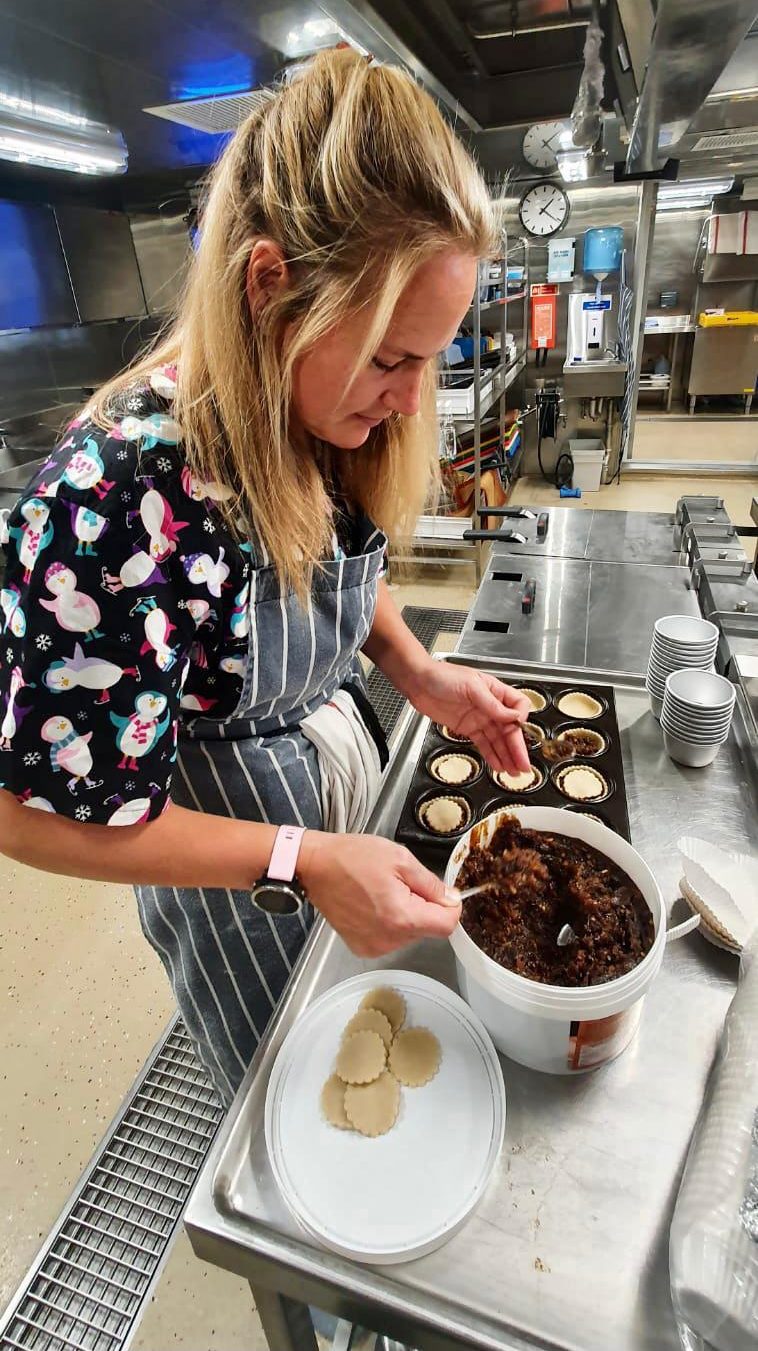 Mince pie making on the RRS Sir David Attenborough