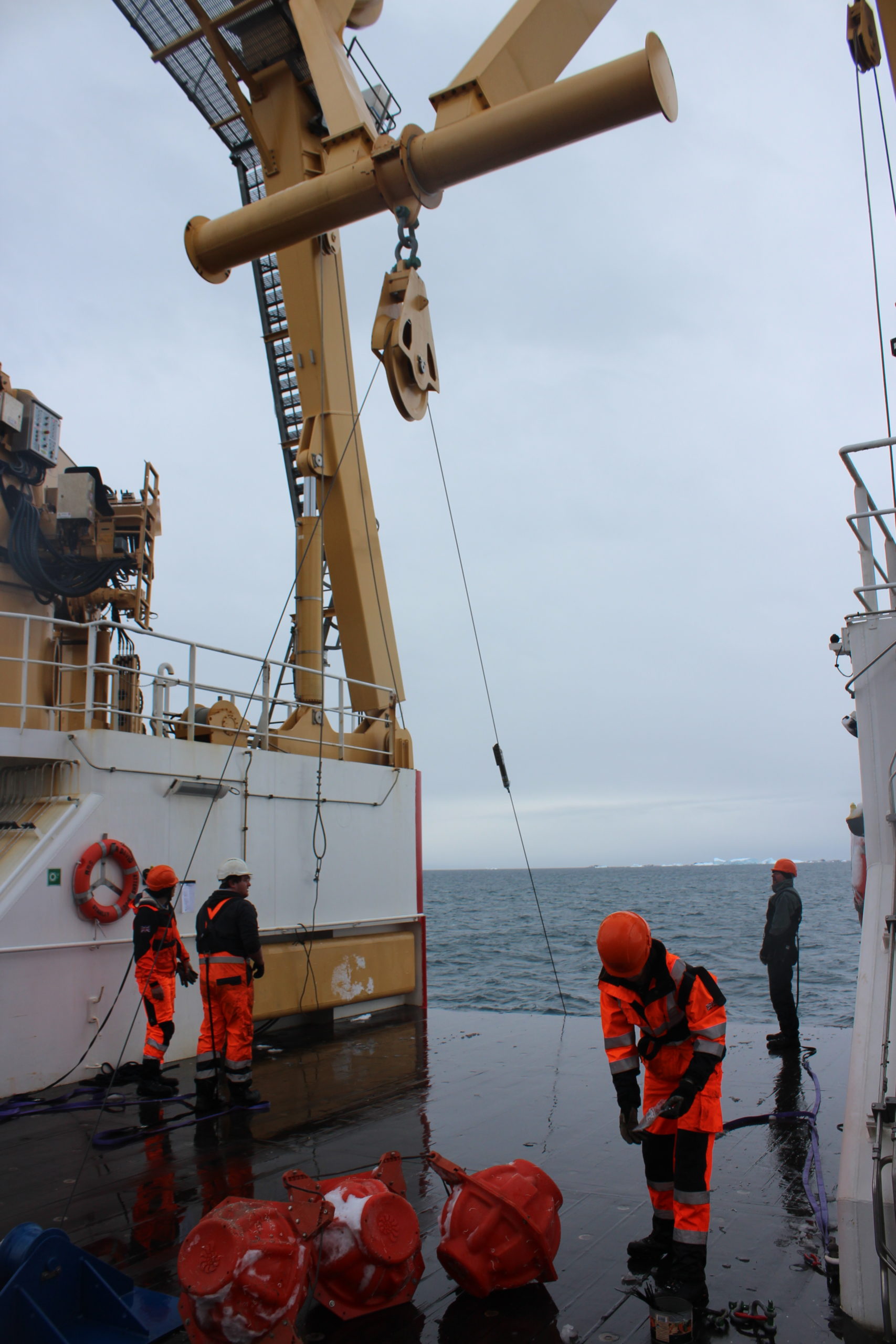 RRS Sir David Attenborough has nine scientific winches on board, with a combined 61,000m of cable. Credit: Jeremy Robst