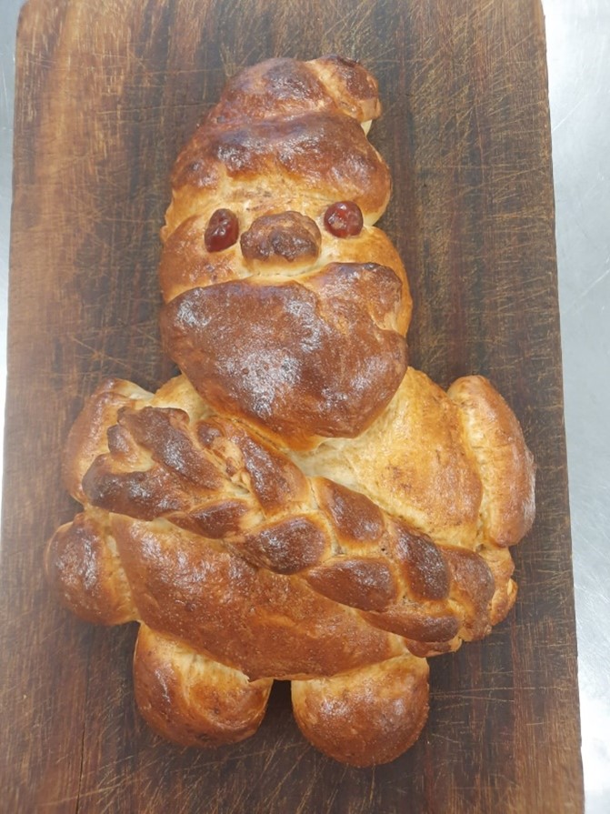 Photo of Santa shaped bread