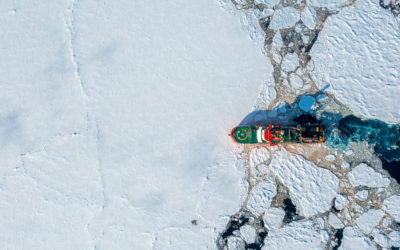 RRS Sir David Attenborough Icebreaking during Ice Trials 2022