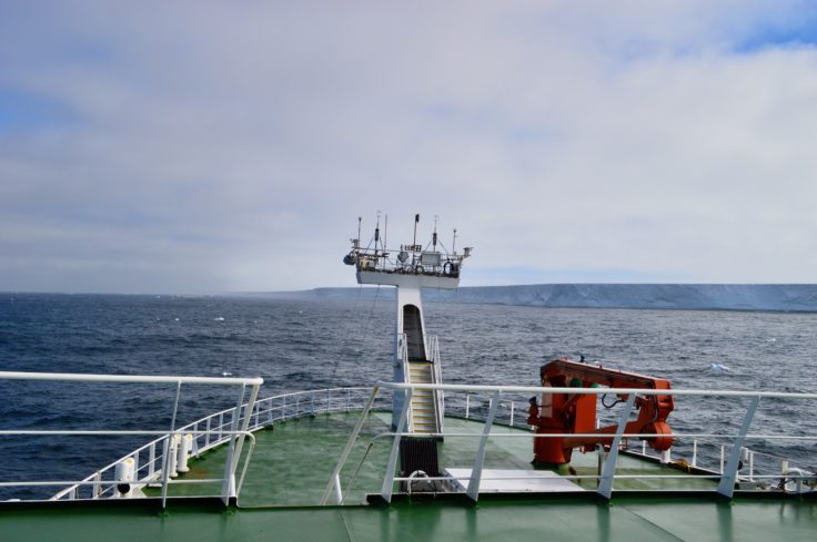 A large ship in a body of water