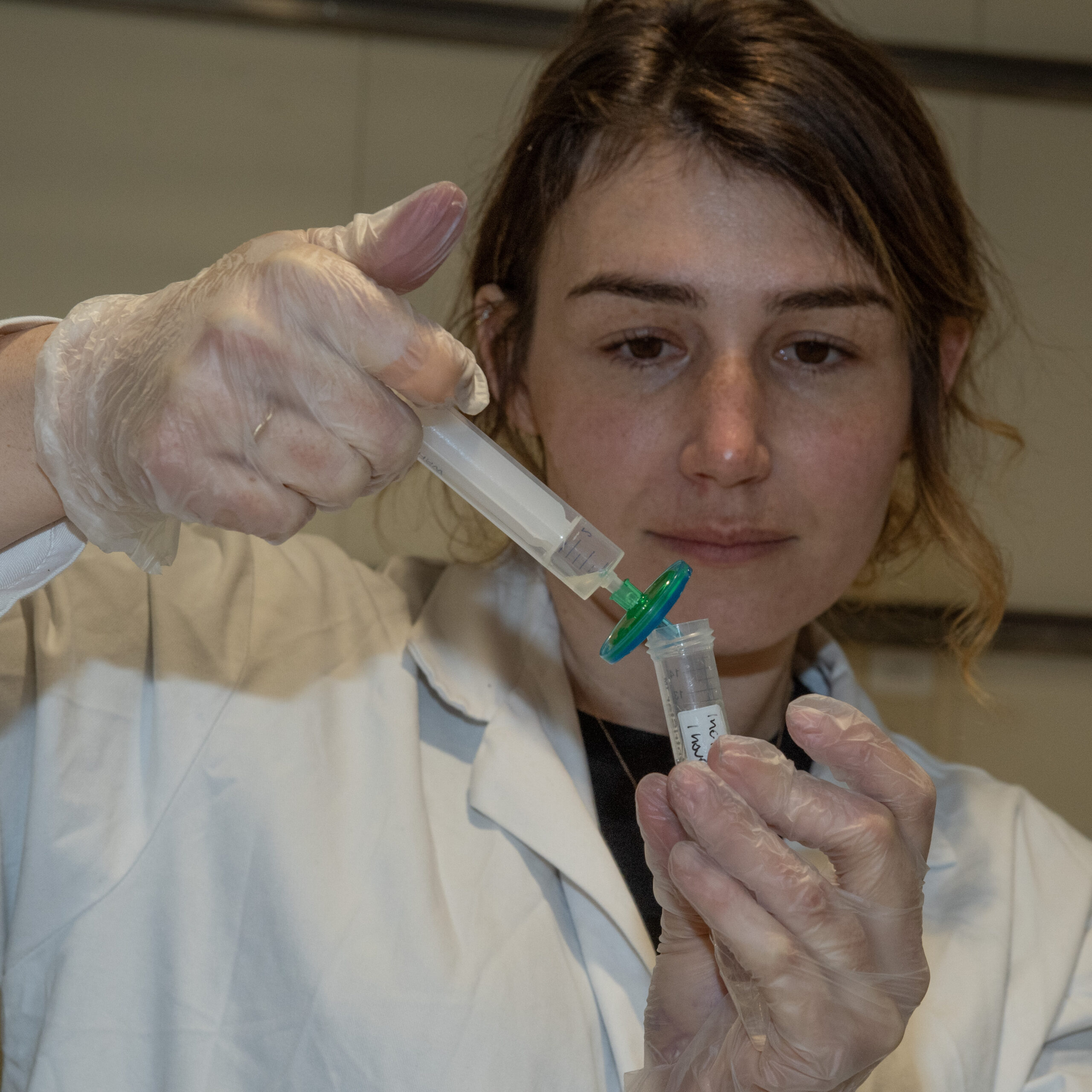 SiCLING project, shallow sediment core analysis in the wet laboratory onboard RRS Sir David Attenborough