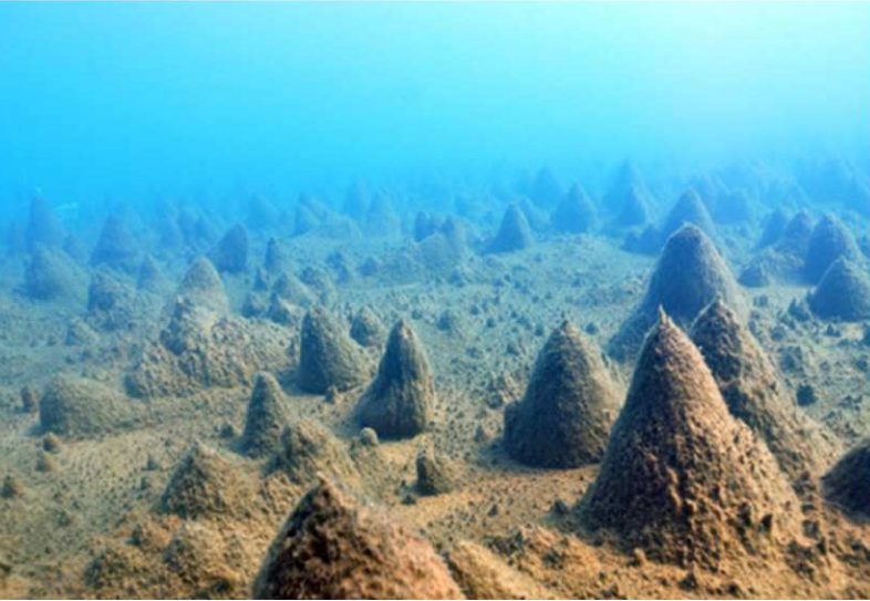 Peaks underwater