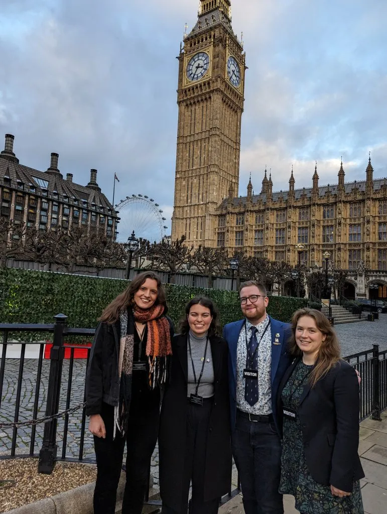 UKPN team outside the UK Parliament