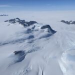 The snow covered Ellsworth Mountains in Antarctica