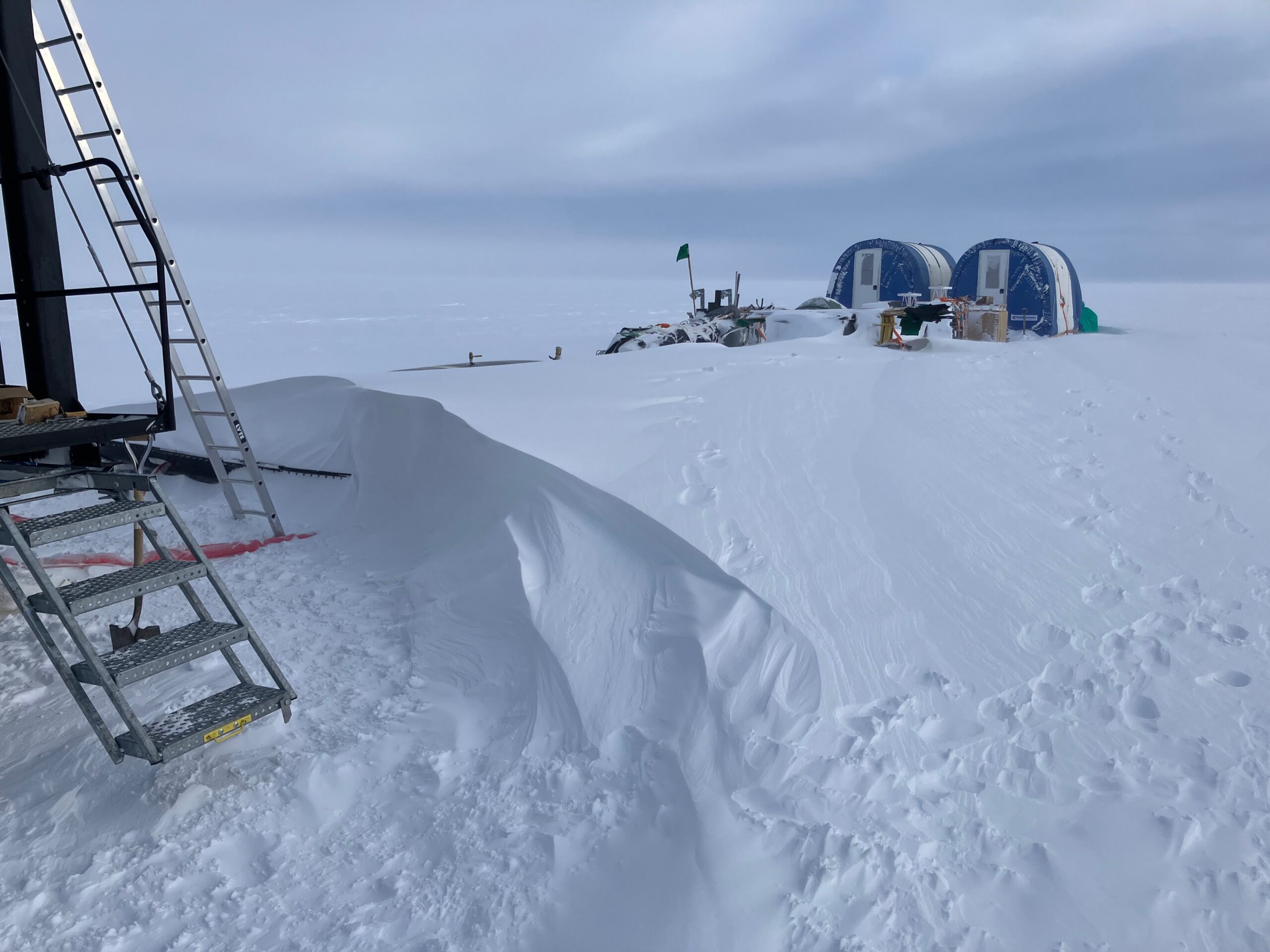 Tents in the snow