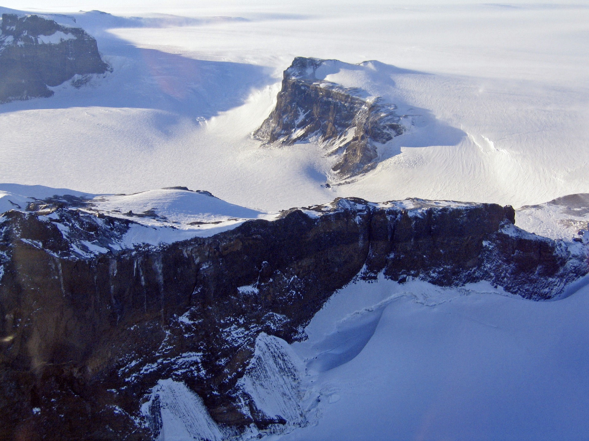 A snow covered mountain