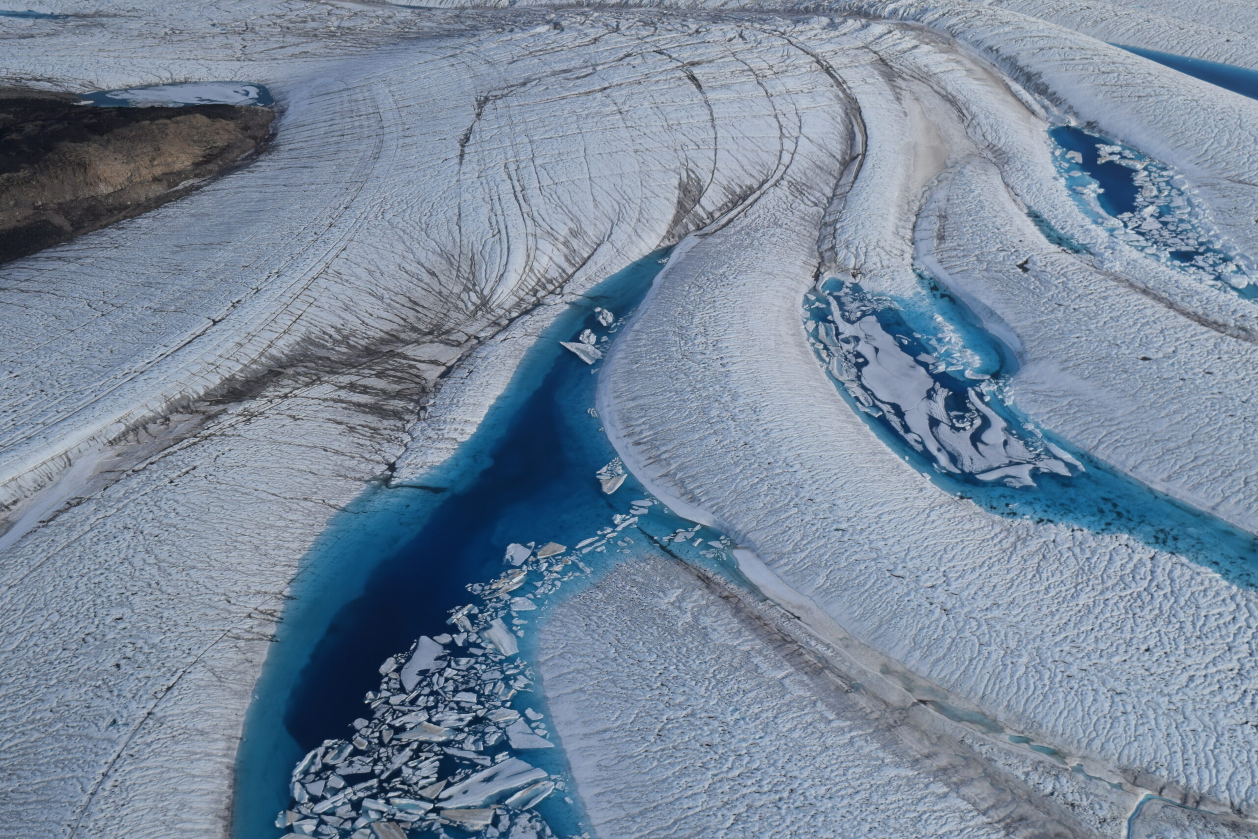 Aerial view of glacier