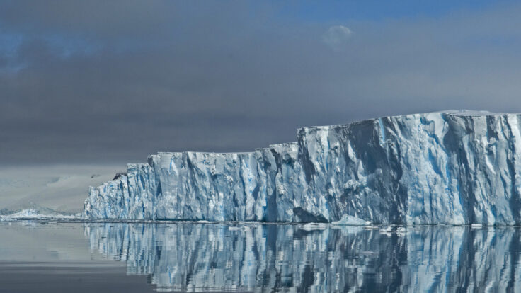 A view of a glacier