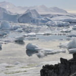 A snow covered mountain