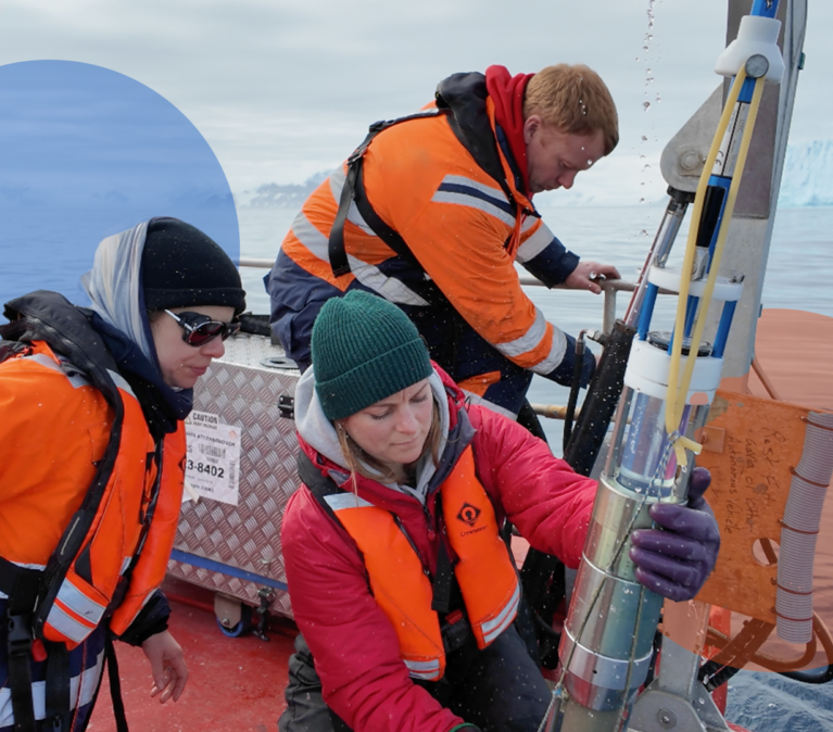 A group of people on a boat