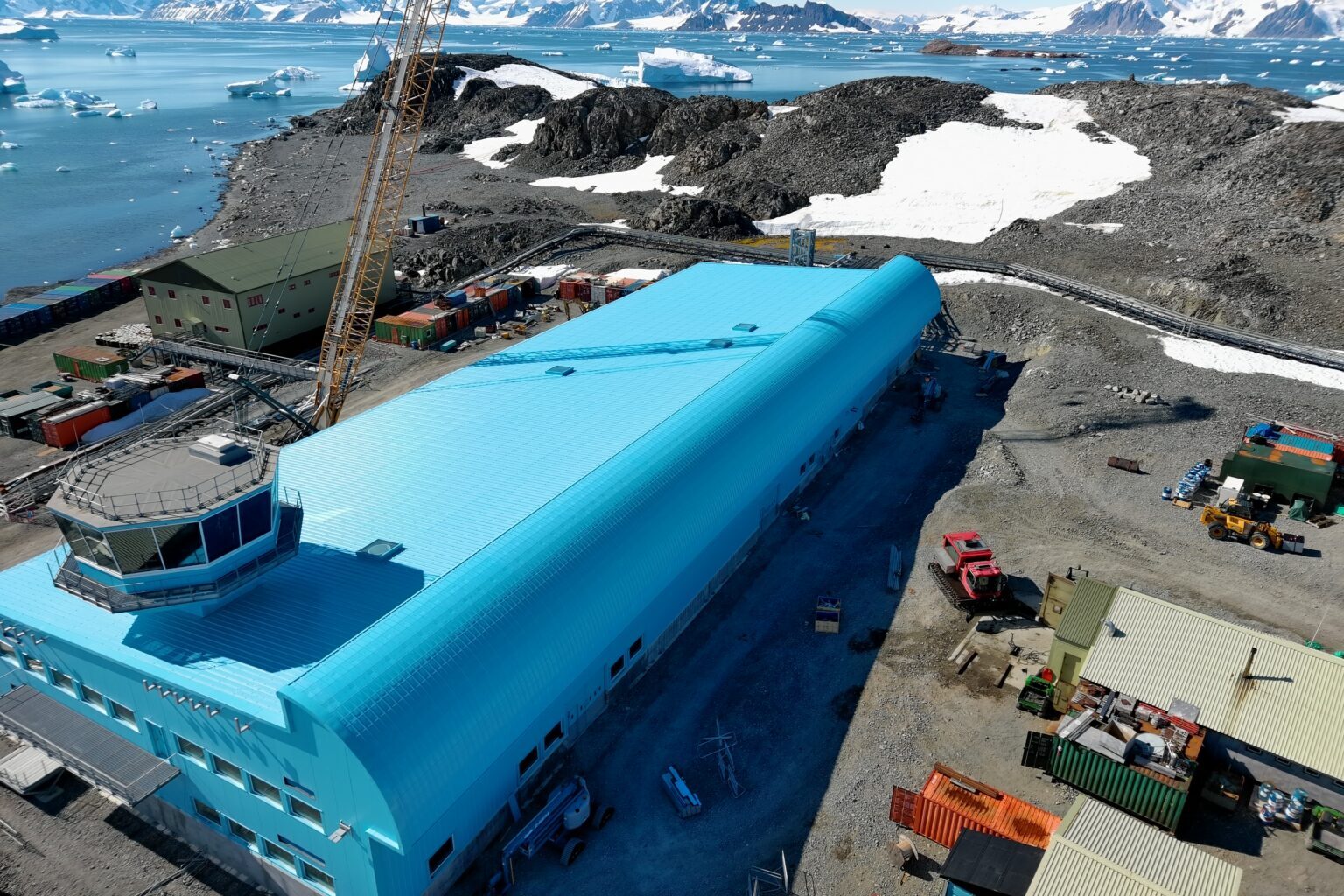 The Discovery Building at Rothera Research Station, Antarctica.