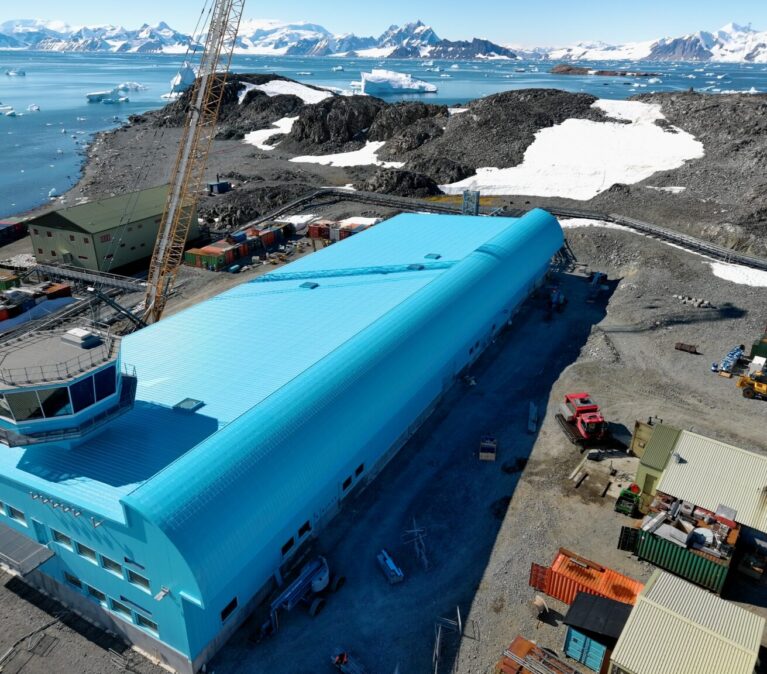 The Discovery Building at Rothera Research Station, Antarctica.
