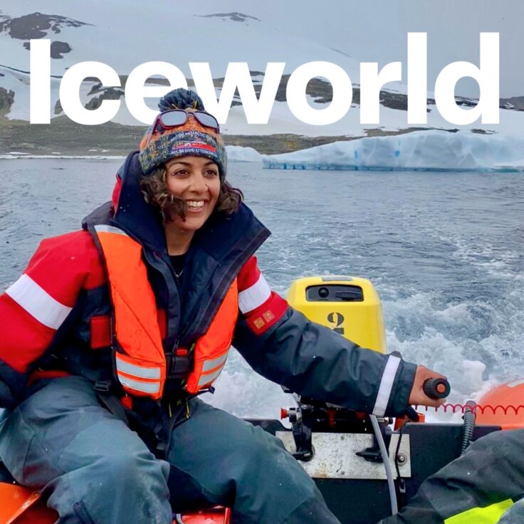 A person sitting on a boat