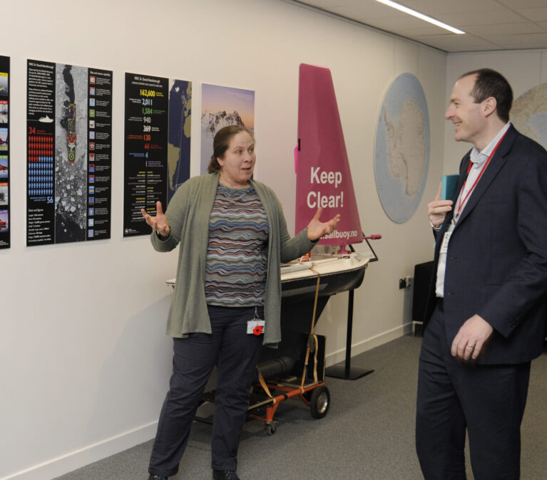 BAS briefings to the UKRI CEO during a visit to BAS Cambridge