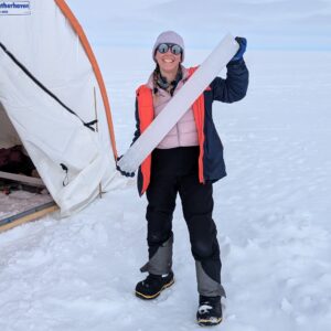 A person that is standing in the snow