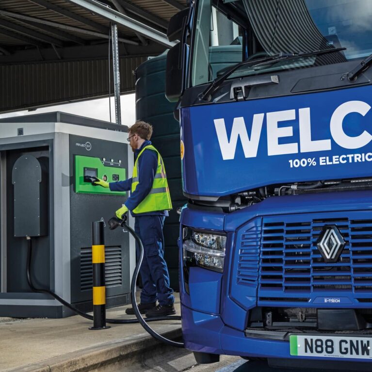 Electric truck charging