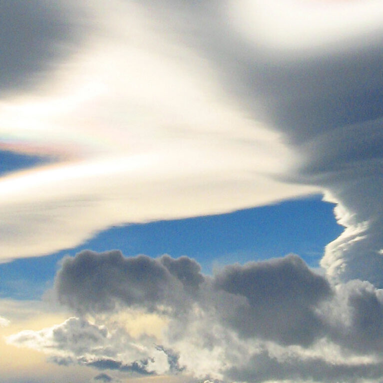 A group of clouds in the sky