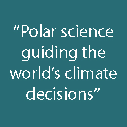 "Polar science guiding the world's climate decisions"” width=